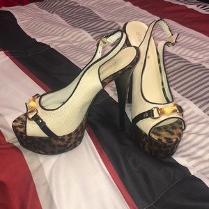 Cheetah and Bamboo 6 inch Heels